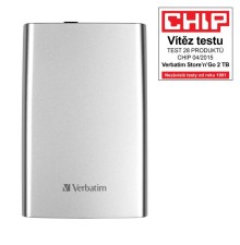HDD 2.5" 2TB USB 3.0 stříbrný, Green Button, externí harddisk Store 'n' Go Verbatim
