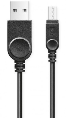 Kabel ALIGATOR s prodlouženým microUSB černý