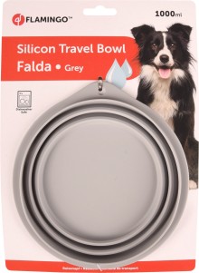 Flamingo Cestovní miska silikonová šedá 1000 ml
