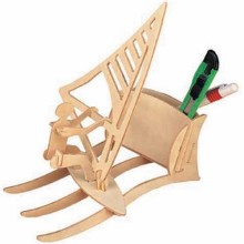 Woodcraft Dřevěné 3D puzzle stojánek na tužky surfing