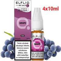 Liquid ELFLIQ Nic SALT Grape 4x10ml - 20mg