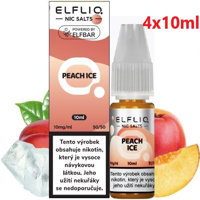 Liquid ELFLIQ Nic SALT Peach Ice 4x10ml - 10mg