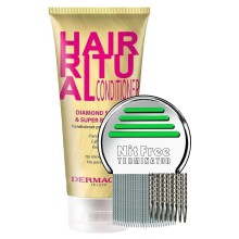 Nit Free Terminator hřeben na vši + Dermacol Hair kondicionér 200 ml