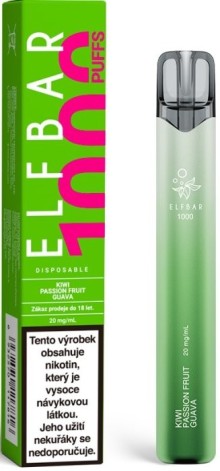 Elf Bar 1000 elektronická cigareta 20mg Kiwi Passion Fruit Guava
