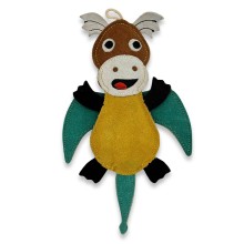 PafDog Dráček Dragy Hračka pro psy z kůže a juty 31cm