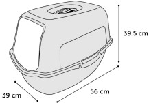 Flamingo Lexie Toaleta pro kočky černá 39x56x39,5cm