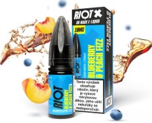 Liquid RIOT X Salt Blueberry & Peach Fizz (Borůvka a broskvová limonáda) 10ml-10mg
