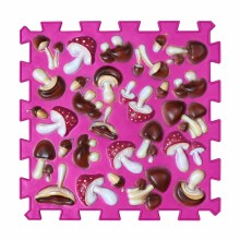 ORTEK Masážní a senzorická podložka pro děti, dospělé a psy Puzzle Mix Houby barevné růžové 1 prvek