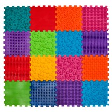 ORTEK Masážní a senzorická podložka pro děti, dospělé a psy Puzzle Mega Mix 16 prvků