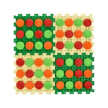 ORTEK Masážní a senzorická podložka pro děti a dospělé Puzzle Mix 4 prvky + 4 sady modulů Vzory