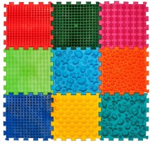 ORTEK Masážní a senzorická podložka pro děti, dospělé a psy Puzzle Mořský 9 prvků