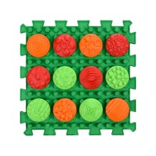 ORTEK Masážní a senzorická podložka pro děti a dospělé Puzzle Mix Plástve 1 prvek + 12 modulů Vzory