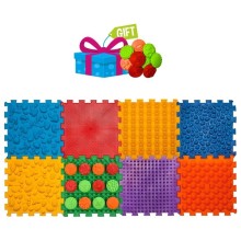 ORTEK Masážní a senzorická podložka pro děti a dospělé Puzzle Mix 8 prvků + moduly Vzory