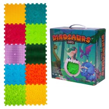 ORTEK Masážní a senzorická podložka pro děti, dospělé a psy Dinosauři Puzzle 10 prvků